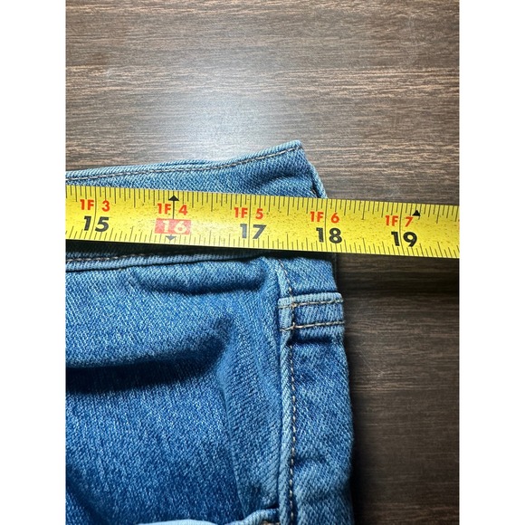 Old Navy Women High-Waisted Wow Barrel Leg Ankle Jeans Blue Medium Wash 16 - Picture 10 of 12